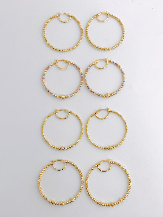 18 Carat Gold hoop earrings