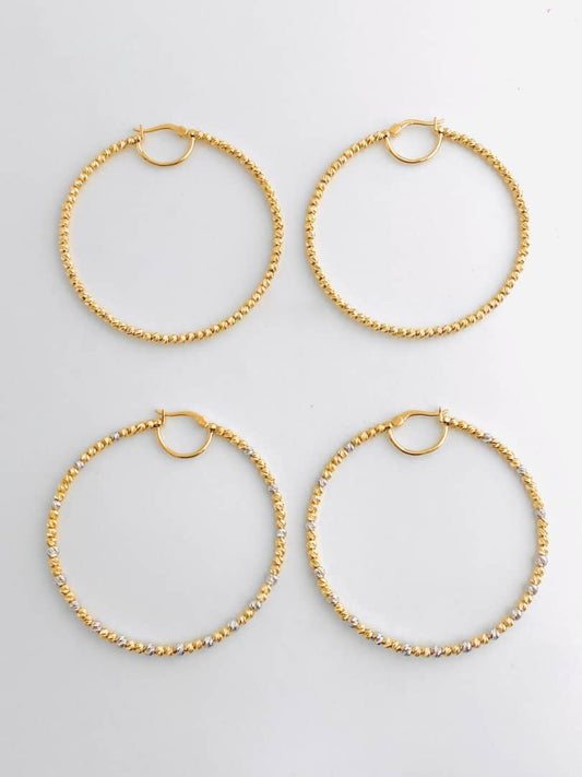 18 Carat Gold hoop earrings