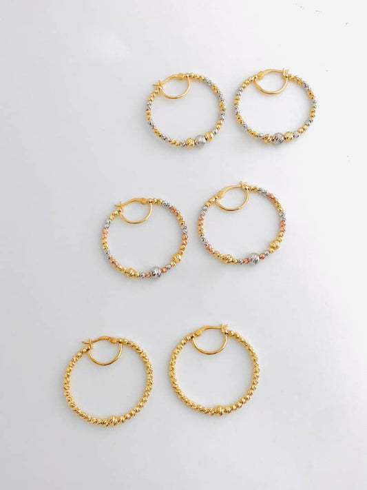 18 Carat Gold hoop earrings